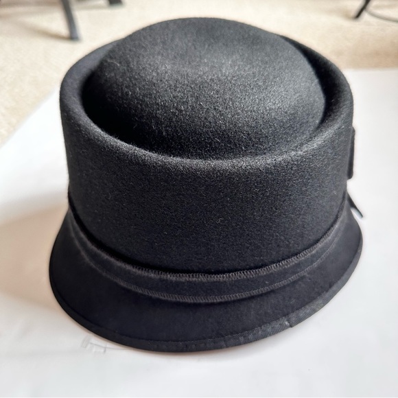 Scala Pronto Black 100% Wool Hat One Size EUC - Picture 6 of 13